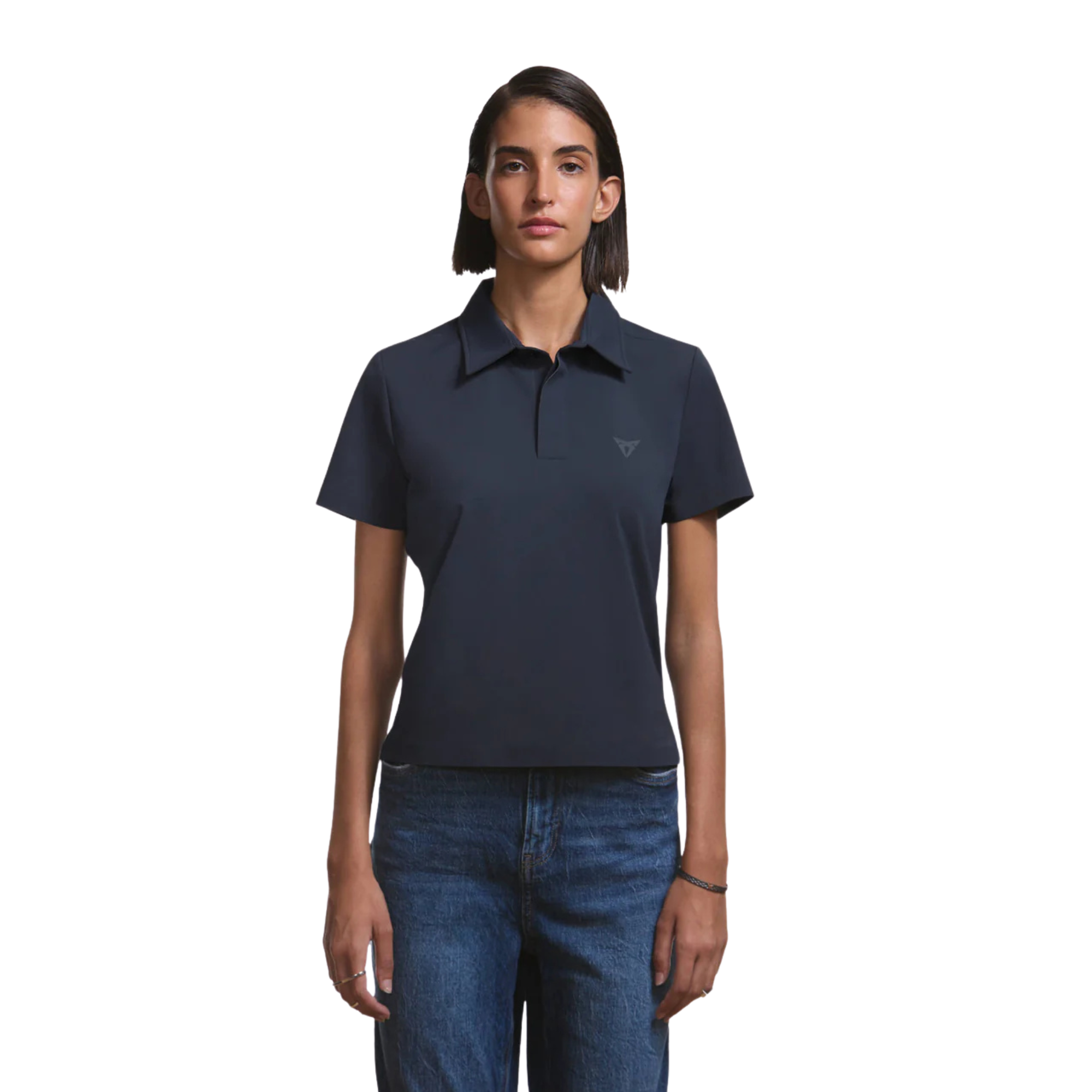 Polo técnico CUPRA Slim Fit | Mujer Azul Moonslate nylon elástico 80%