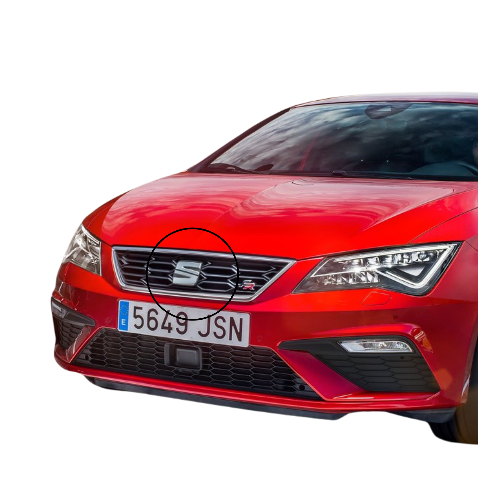 Símbolo S delantero brillante SEAT León Ibiza Arona | Original (5F0853679C2ZZ)