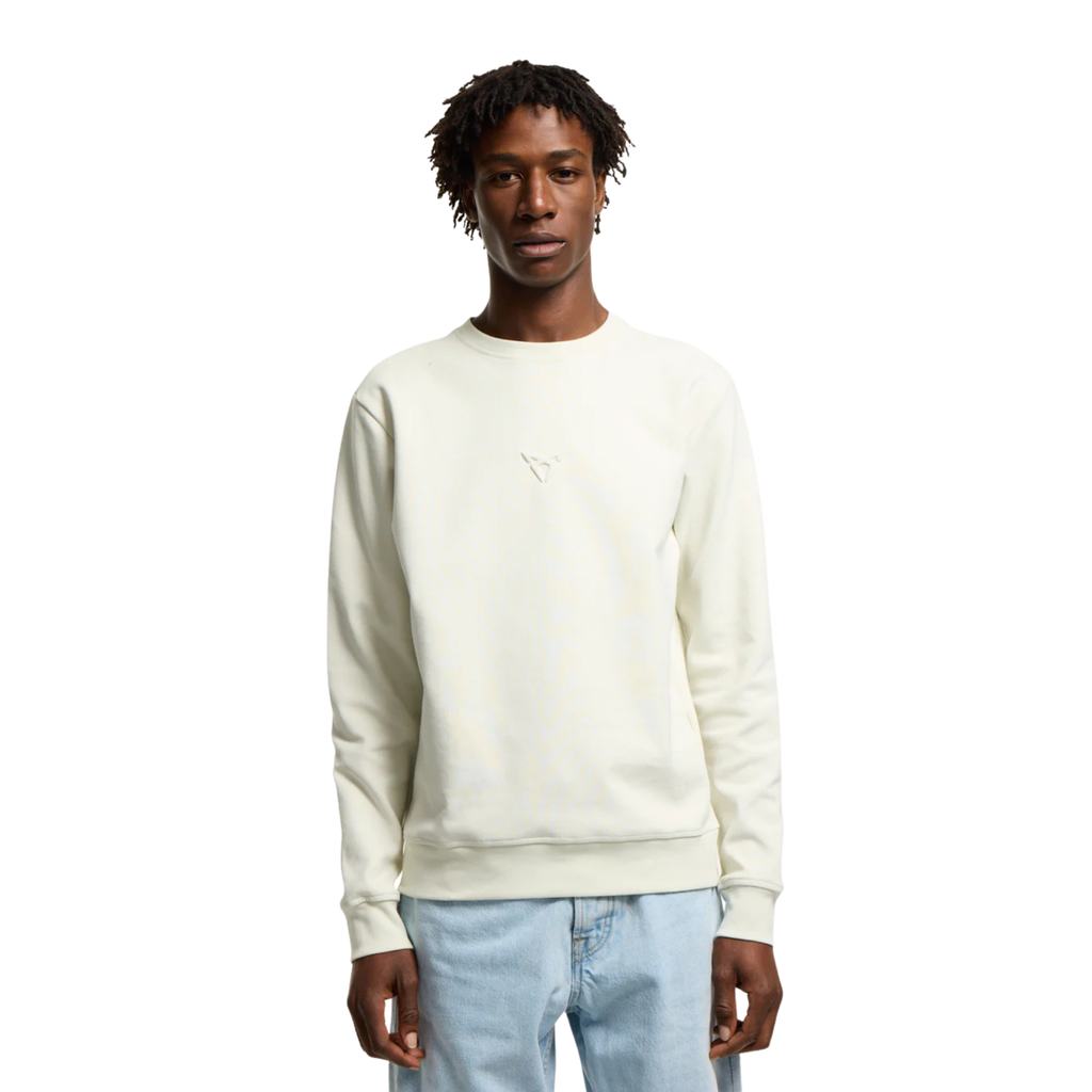 Sudadera embossed CUPRA | Unisex Beige Taiga, logo relieve, 85% algodón orgánico