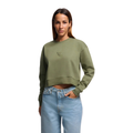 Sudadera cropped CUPRA | Mujer, Verde Río, logo embossed, algodón orgánico 85%