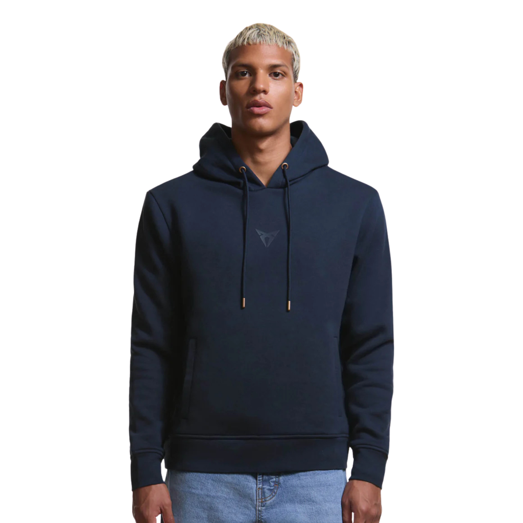 Sudadera con capucha CUPRA unisex Azul moonslate| Hoodie algodón orgánico tallas XS-XXL
