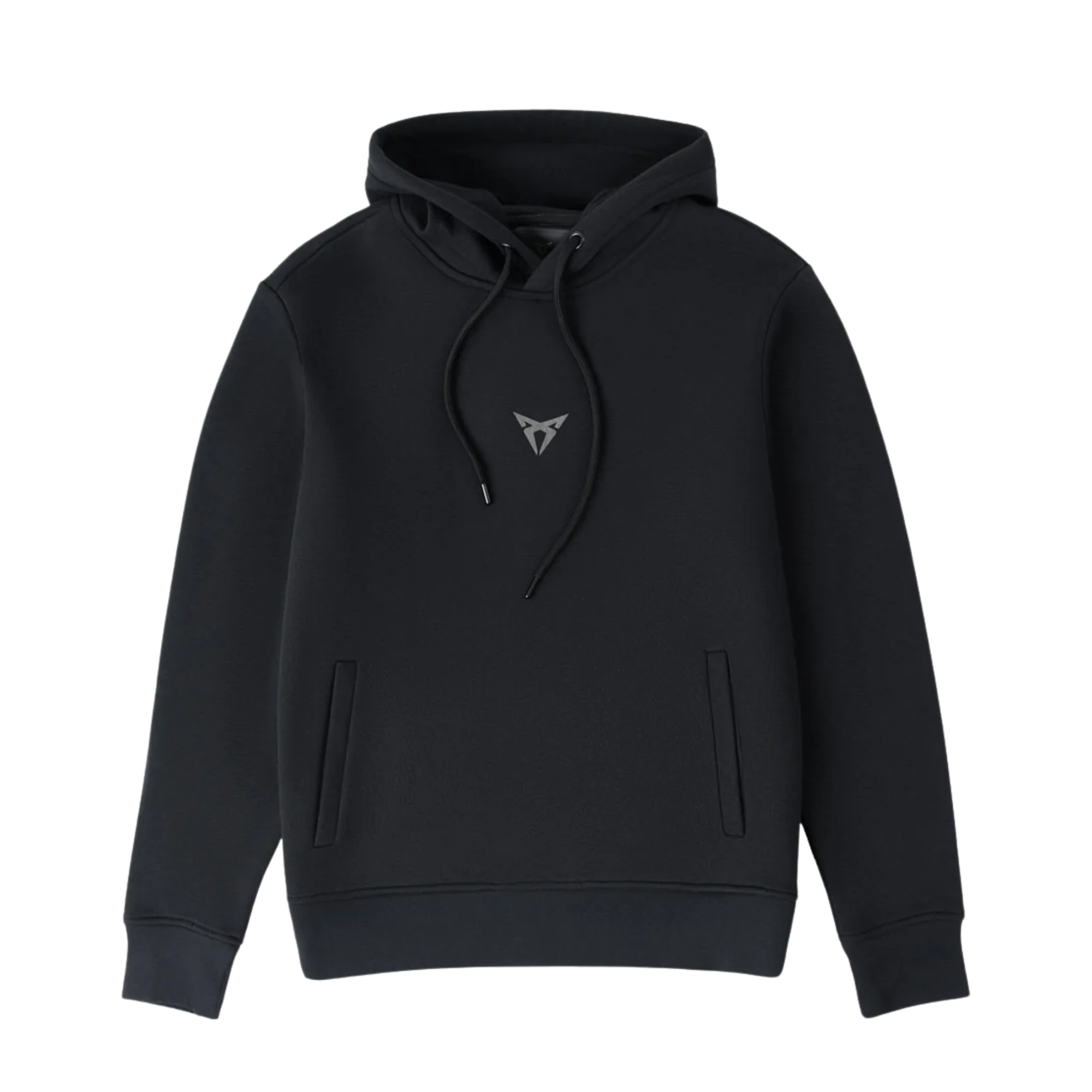 Sudadera con capucha CUPRA unisex negra | Hoodie algodón orgánico tallas XS-XXL