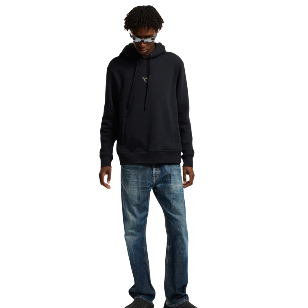 Sudadera con capucha CUPRA unisex negra | Hoodie algodón orgánico tallas XS-XXL