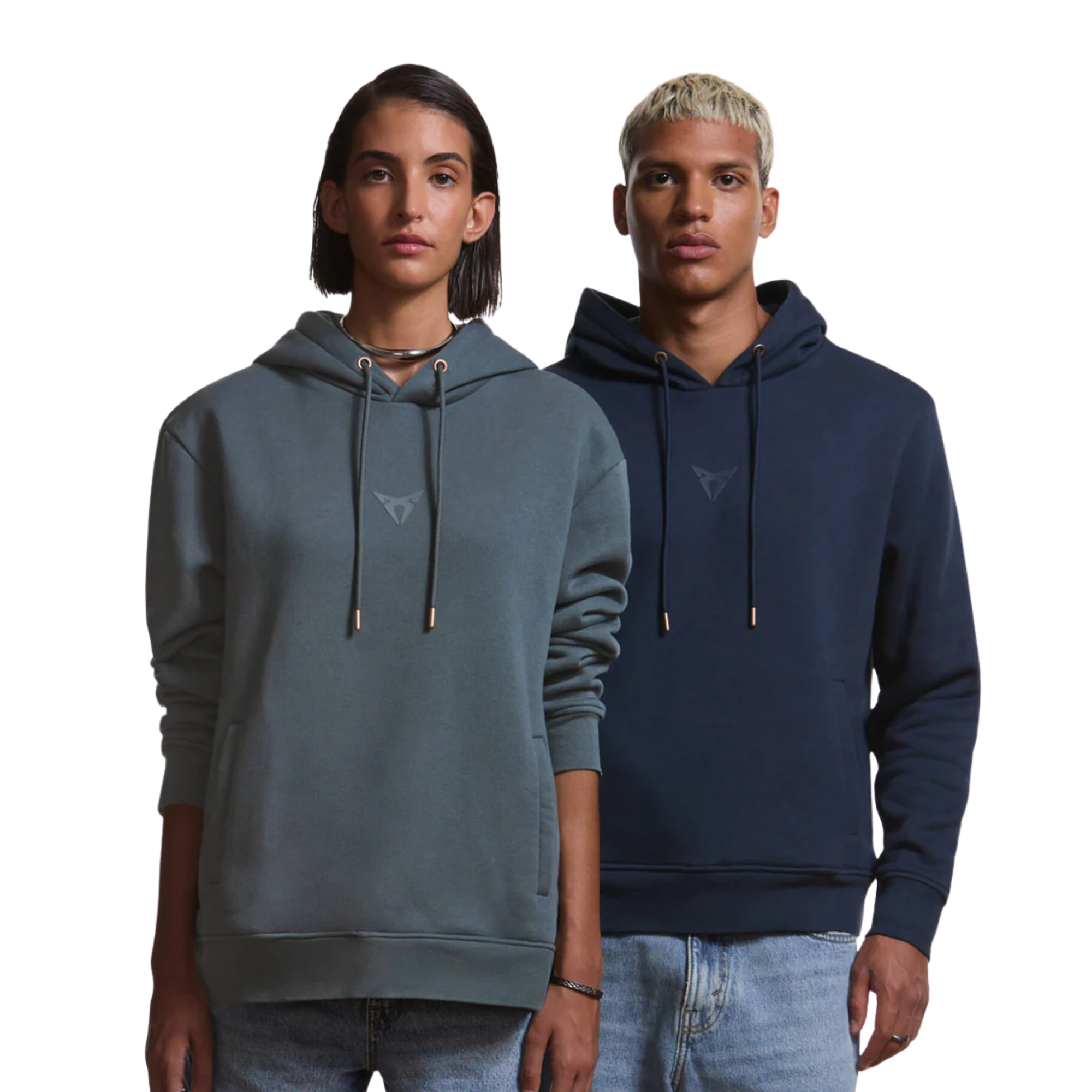 Sudadera con capucha CUPRA unisex Azul moonslate| Hoodie algodón orgánico tallas XS-XXL