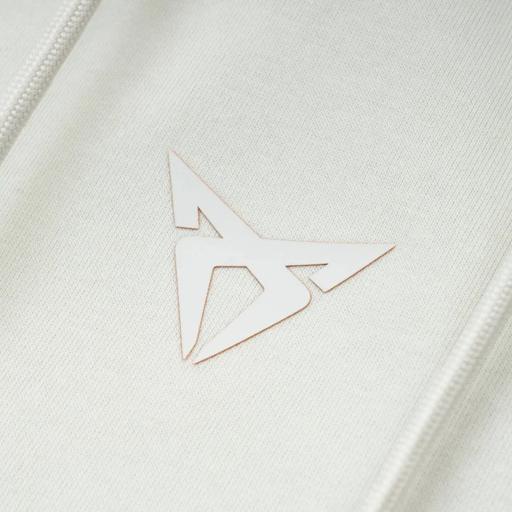 Sudadera con capucha CUPRA unisex Beige taiga | Hoodie algodón orgánico tallas XS-XXL