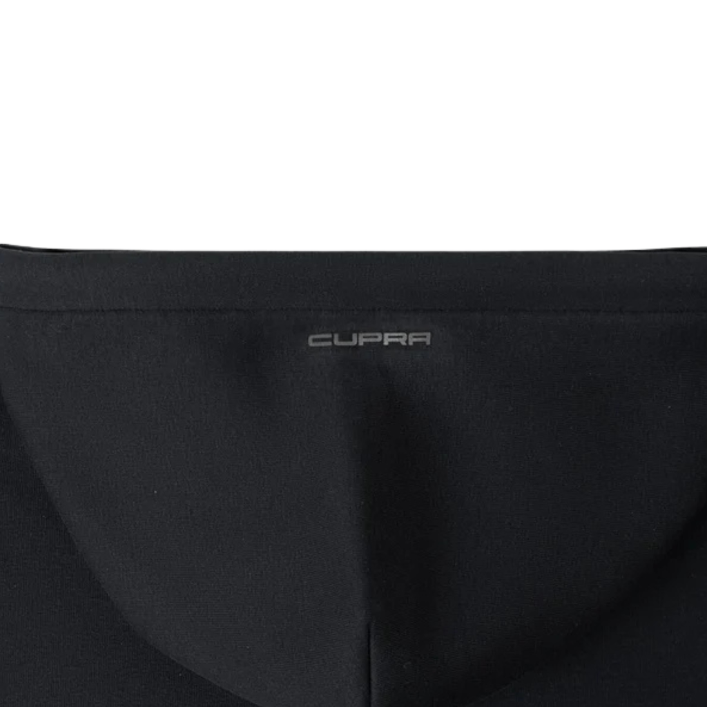 Sudadera con capucha CUPRA unisex negra | Hoodie algodón orgánico tallas XS-XXL