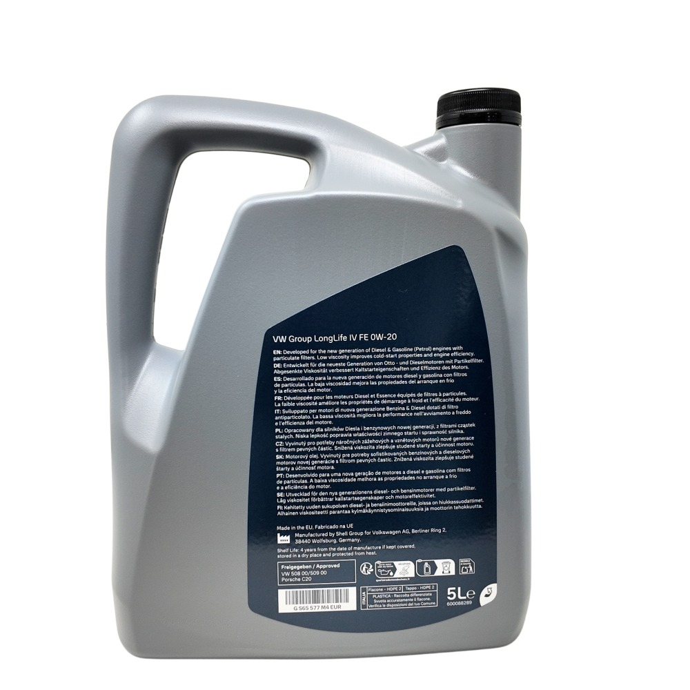 Aceite motor 0W20 Volkswagen 5L | VW 508.00/509.00, Long Life, grupo VAG (GS60577M4EUR)