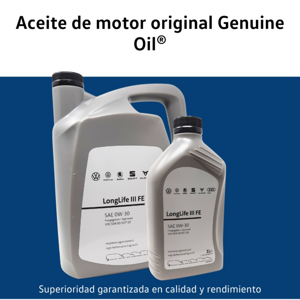 Aceite motor 0W30 Volkswagen 1L | VW 504.00/507.00 Long Life (GS55545M2EUR)
