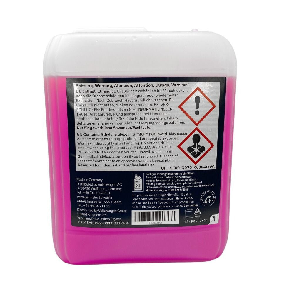 Anticongelante Refrigerante Evo original grupo volkswagen 5 Litros (G12E050A3)