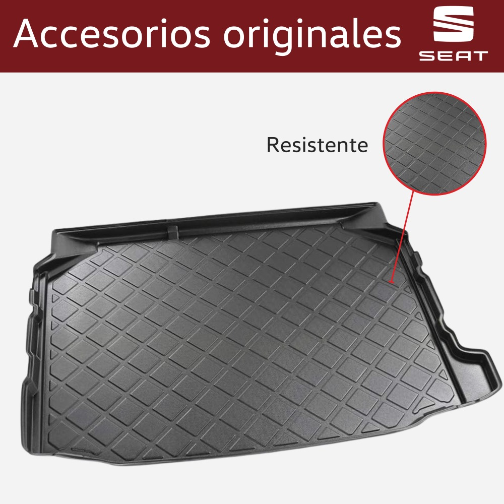 Bandeja protectora maletero SEAT León 5F | Goma flexible 2013-2020 (5F0061205F)
