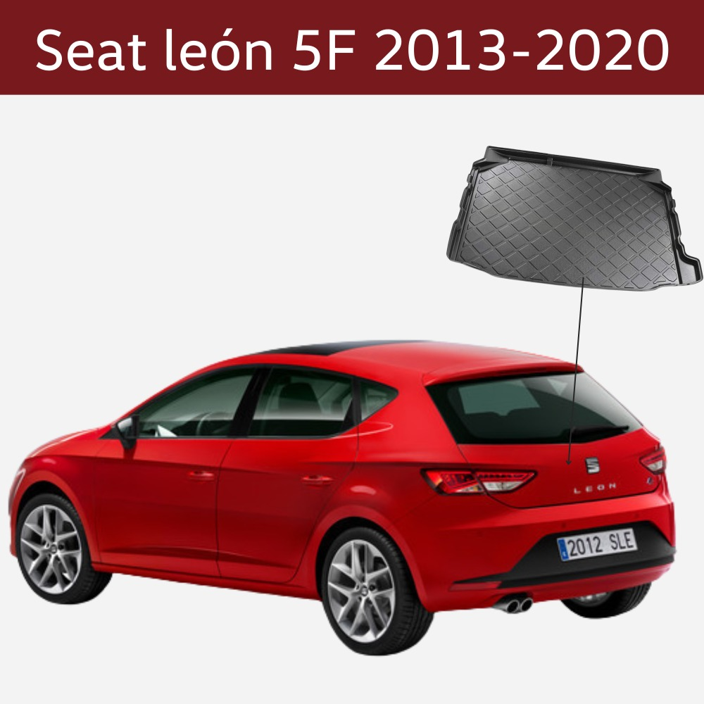 Bandeja protectora maletero SEAT León 5F | Goma flexible 2013-2020 (5F0061205F)