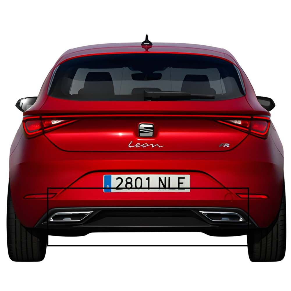 Difusor trasero SEAT León | Parachoques deportivo, 2020-2025 (5FA807568E9B9)