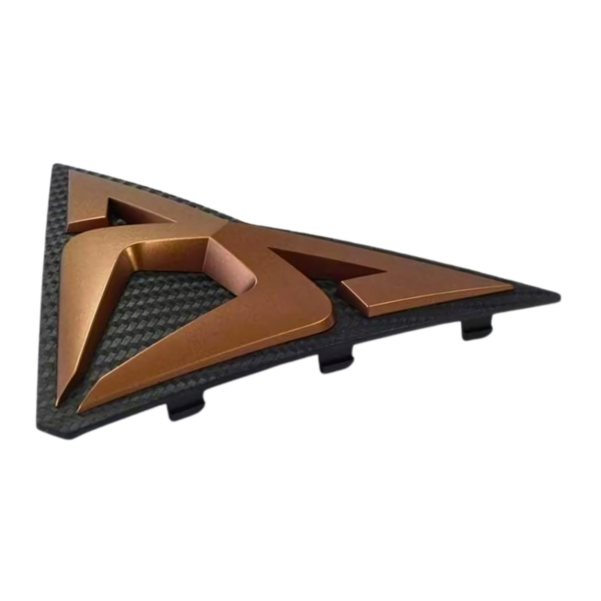 Emblema parrilla delantera CUPRA Ateca | Logo cobre y carbono, original (575853679JRZH)