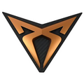 Emblema parrilla delantera CUPRA Ateca | Logo cobre y carbono, original (575853679JRZH)