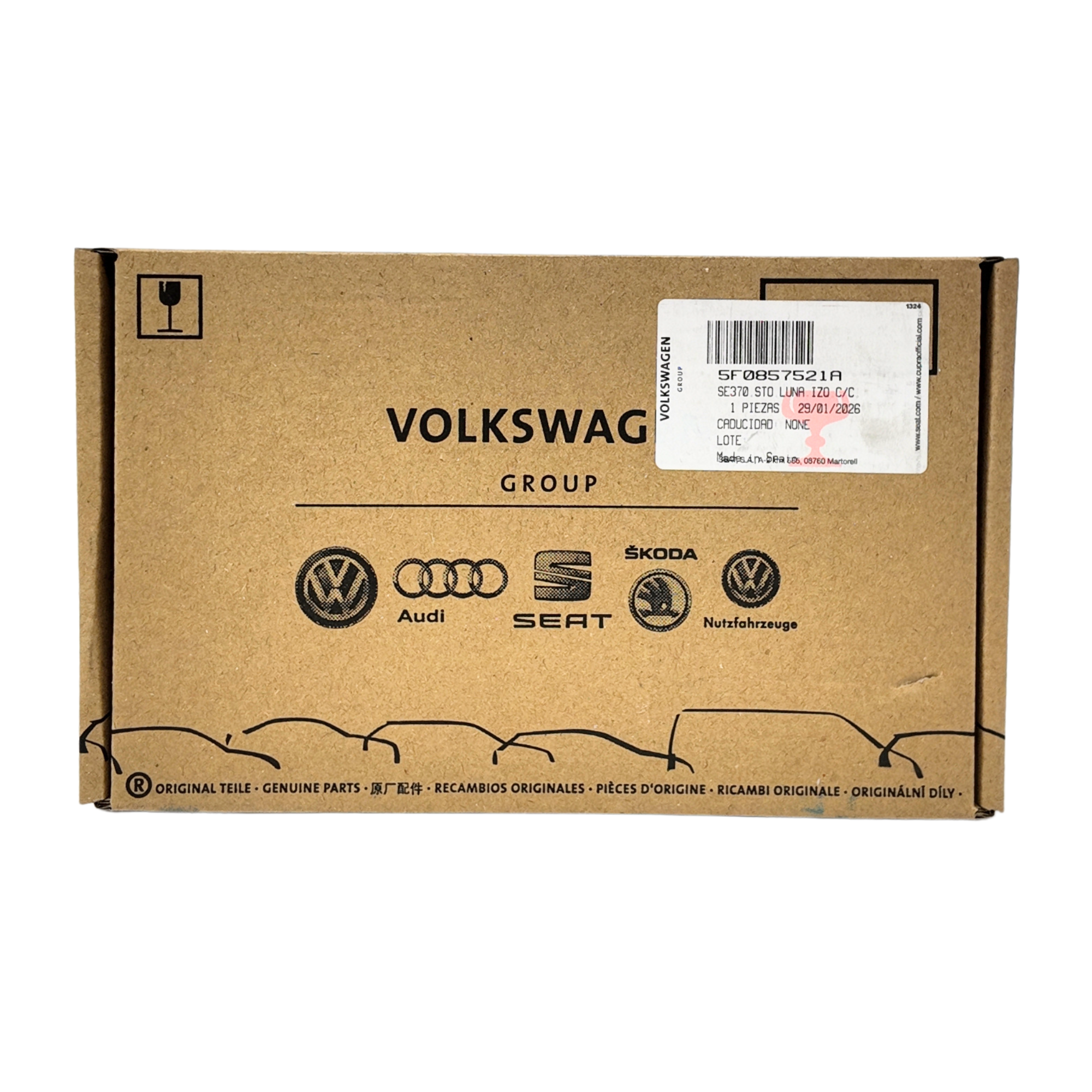 Espejo retrovisor SEAT Arona | Vidrio plano para espejo lateral (5F0857521A/5F0857522A)