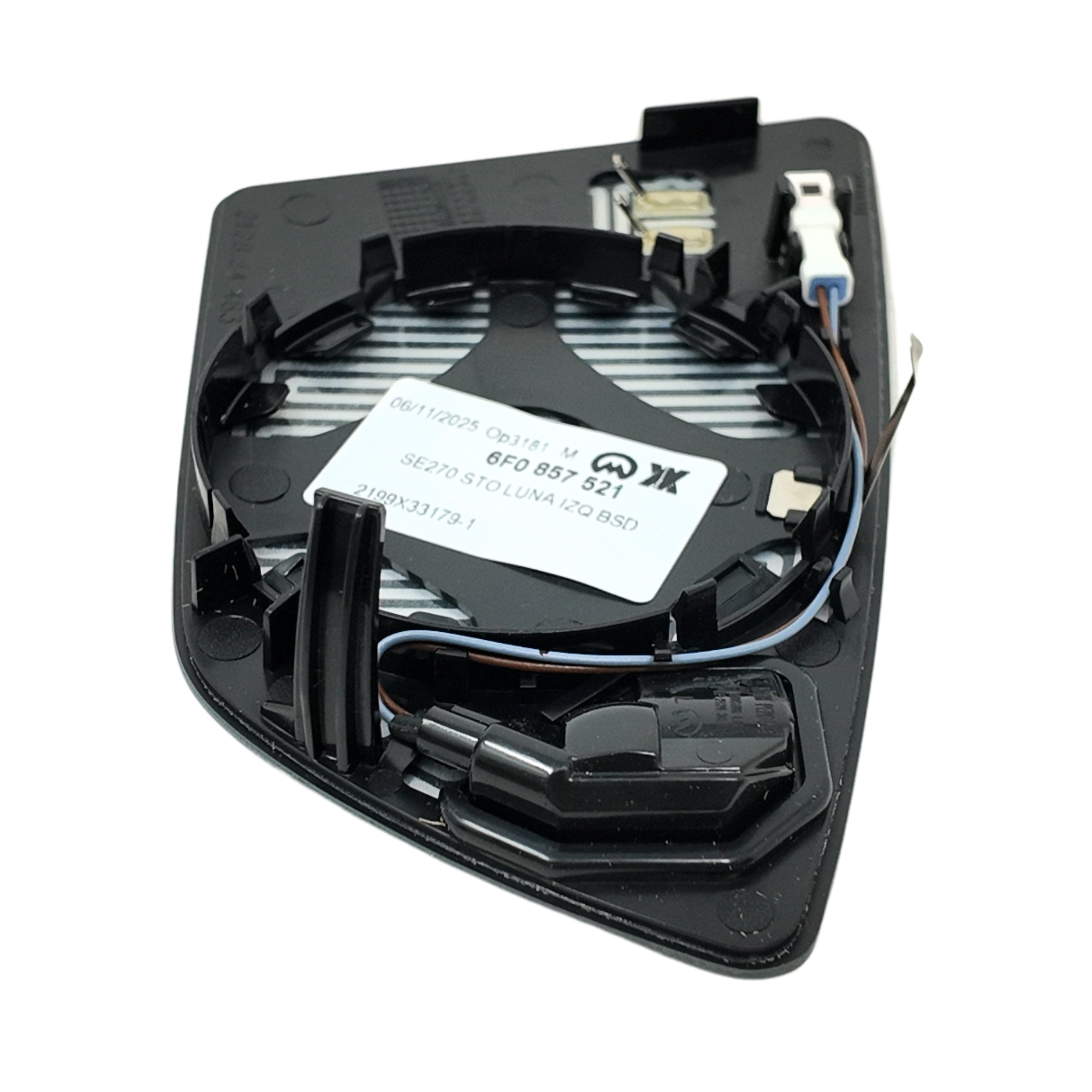 Cristal de espejo convexo con placa soporte SEAT Arona 2018 (6F0857521/6F0857522)