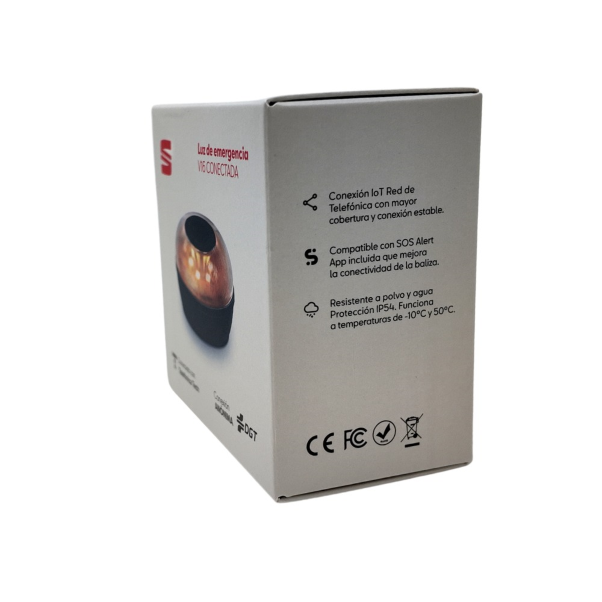luz de emergencia V16 SEAT conectada a DGT