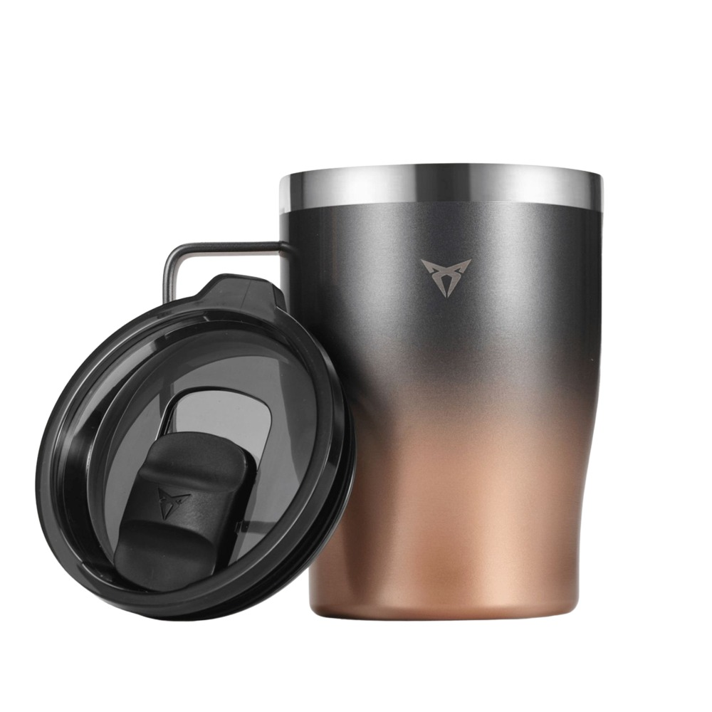 Taza térmica CUPRA | 300 ml, con asa, acero inoxidable, cierre magnético (6H1069604B)